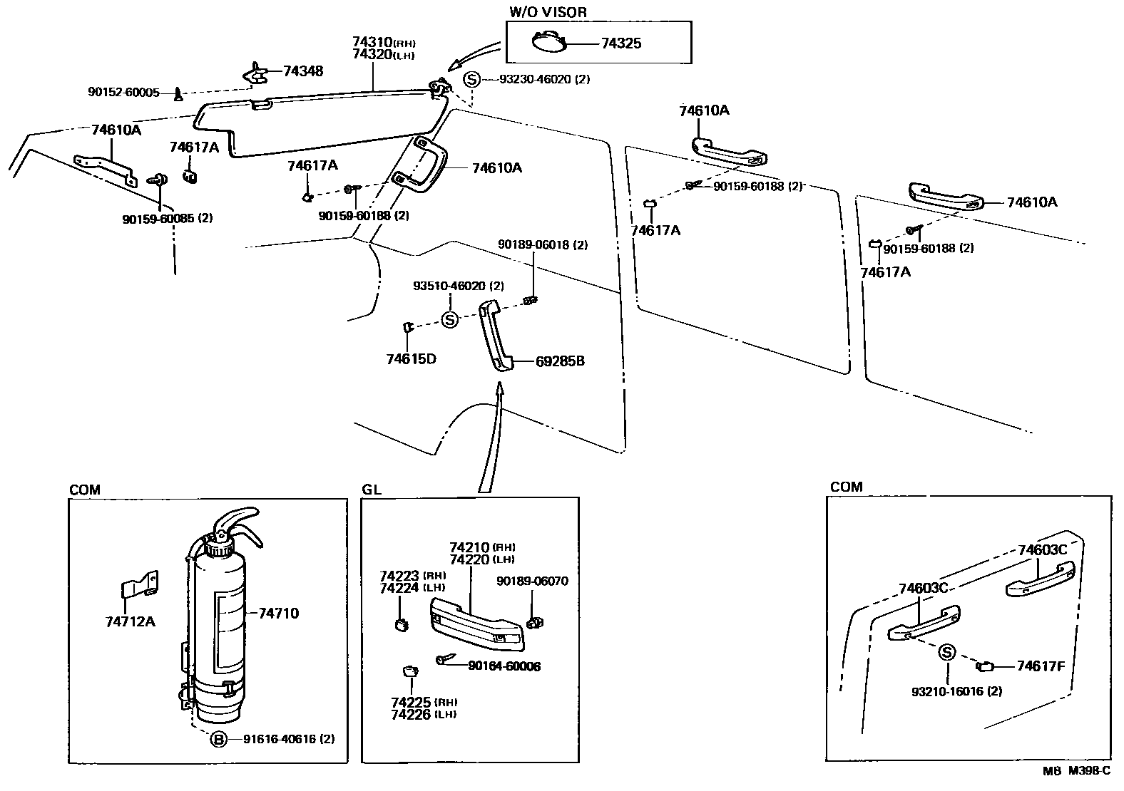 7451 — ARMREST & VISOR
