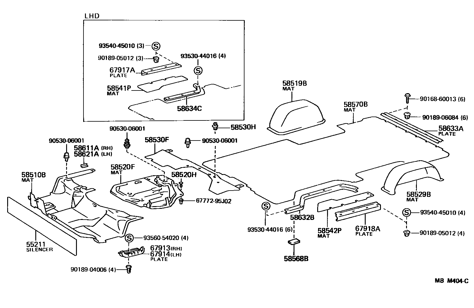 5854 — FLOOR MAT & SILENCER PAD