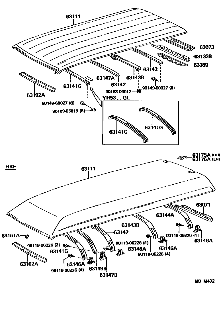 6153 — ROOF PANEL & BACK PANEL