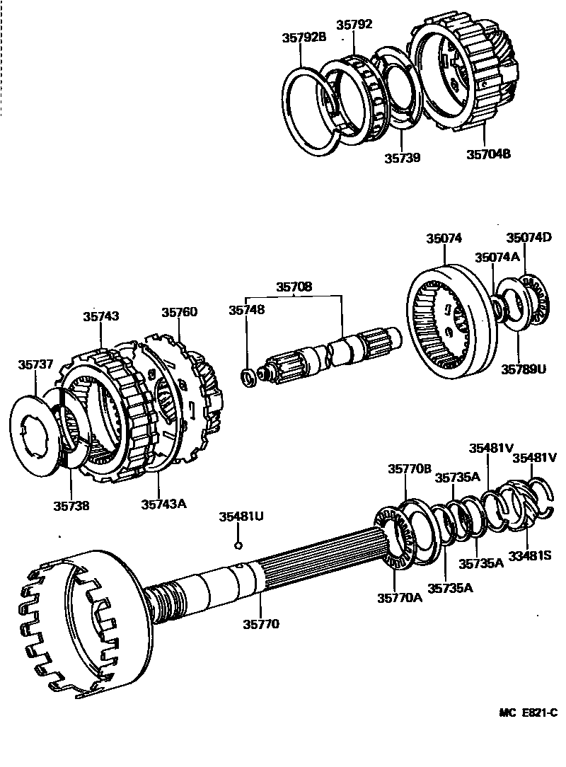 3510 — PLANETARY GEAR, REVERSE PISTON & COUNTER GEAR(ATM)