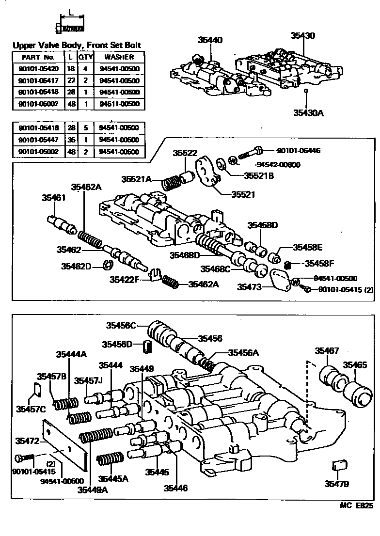 3512 — VALVE BODY & OIL STRAINER (ATM)