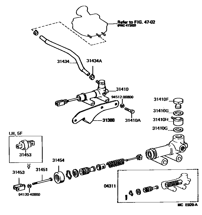 3103 — CLUTCH MASTER CYLINDER