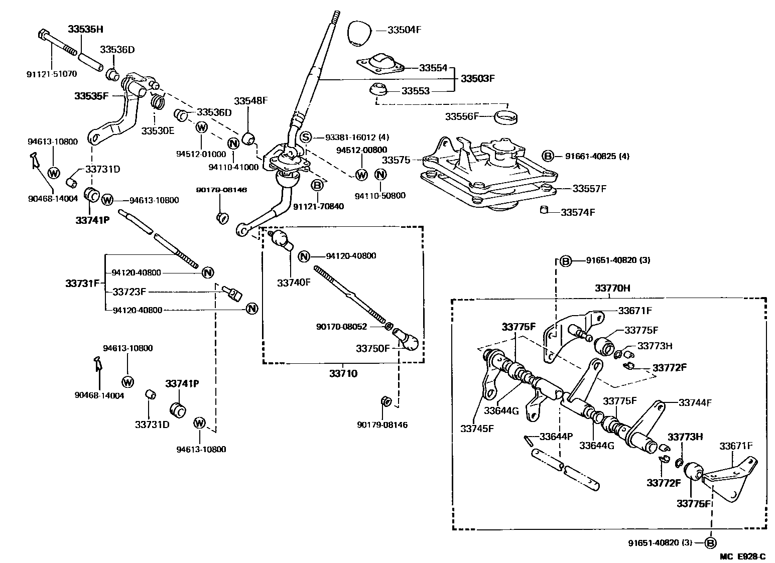 3312 — SHIFT LEVER & RETAINER