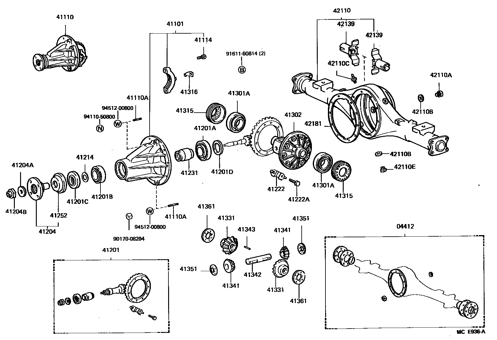 4101 — REAR AXLE HOUSING & DIFFERENTIAL