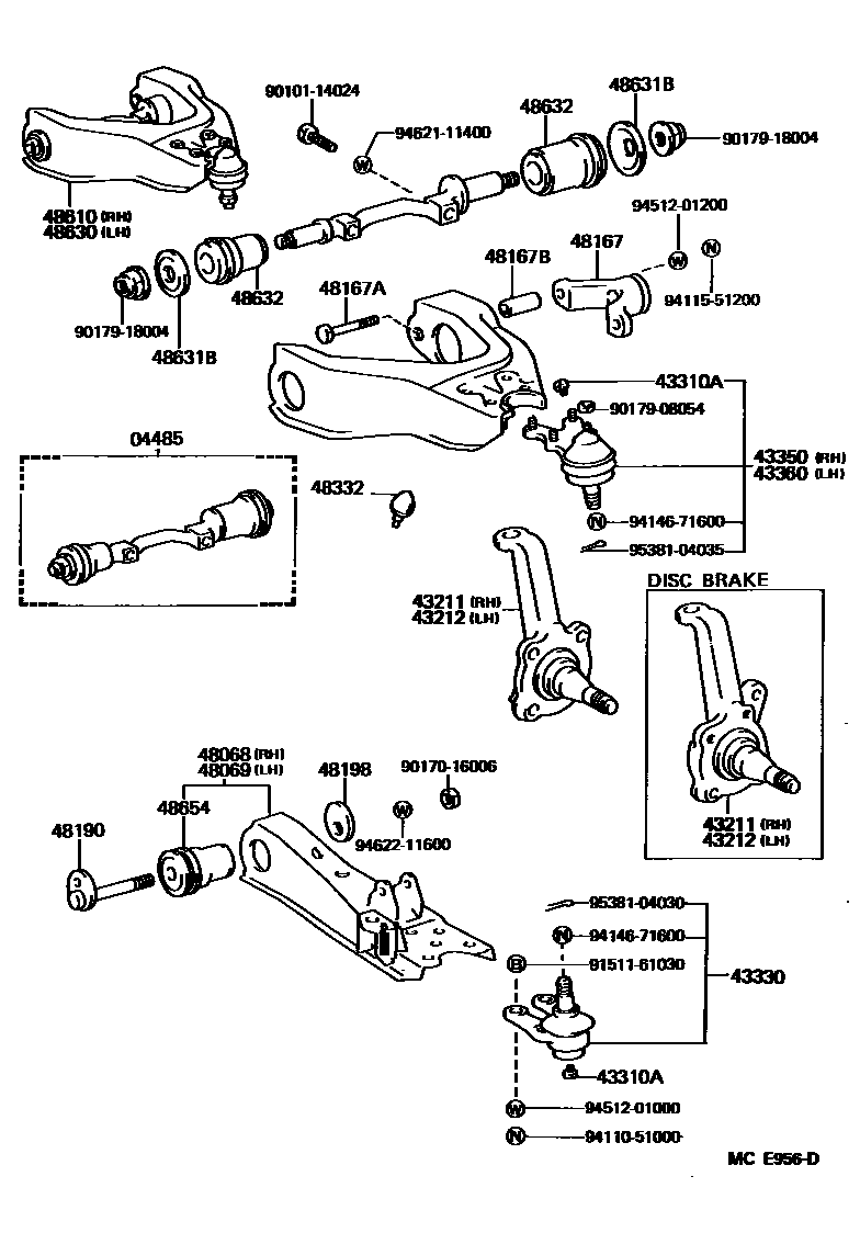 4802 — FRONT AXLE ARM & STEERING KNUCKLE