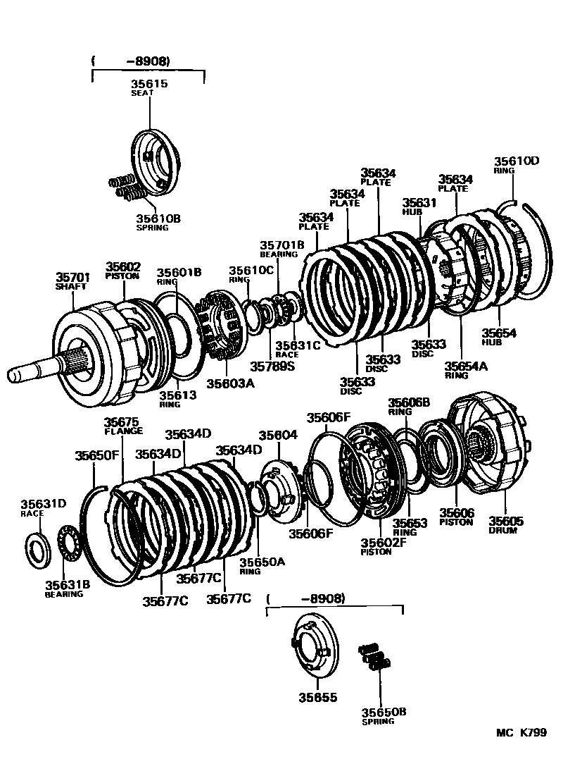 3507 — BRAKE BAND & MULTIPLE DISC CLUTCH (ATM)
