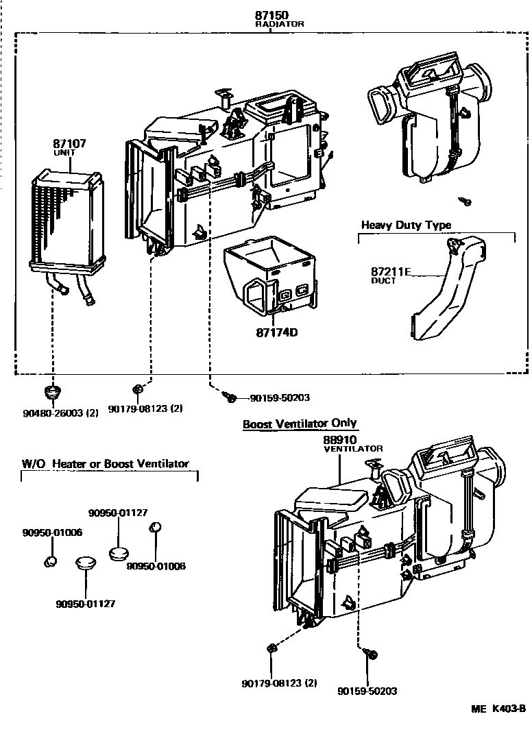 8712 — HEATING & AIR CONDITIONING - HEATER UNIT & BLOWER