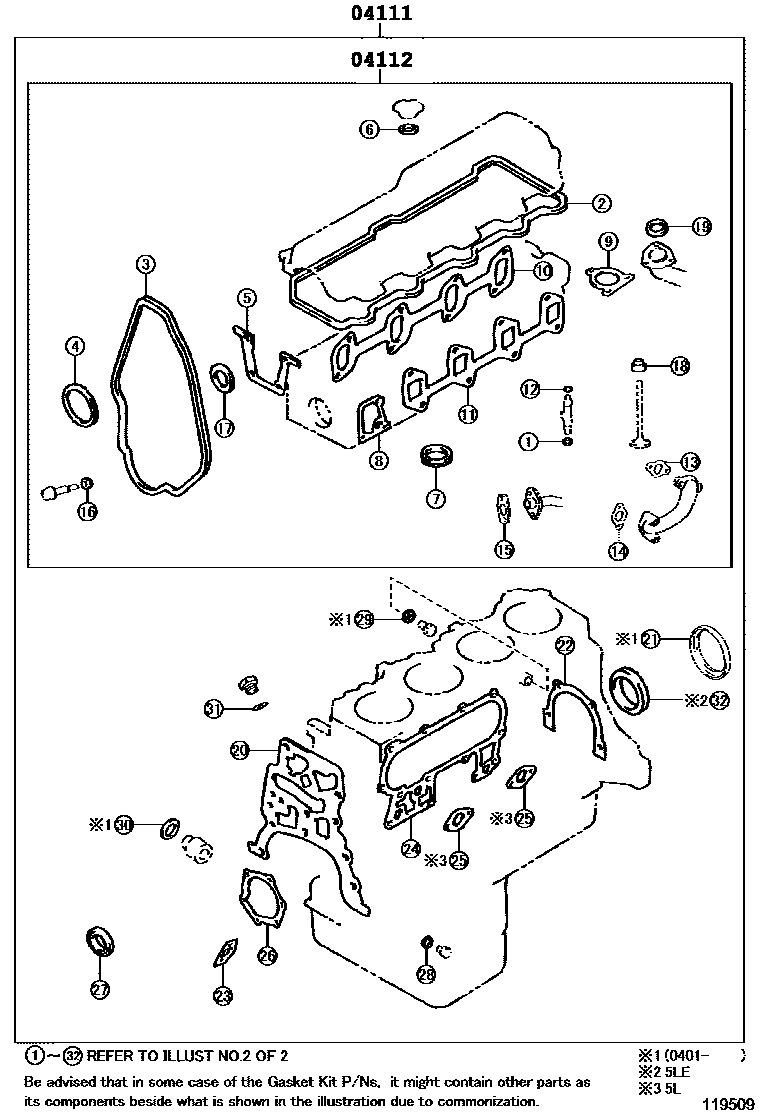 1103 — ENGINE OVERHAUL GASKET KIT