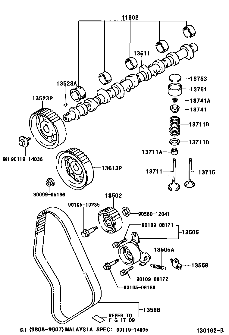 1302 — CAMSHAFT & VALVE