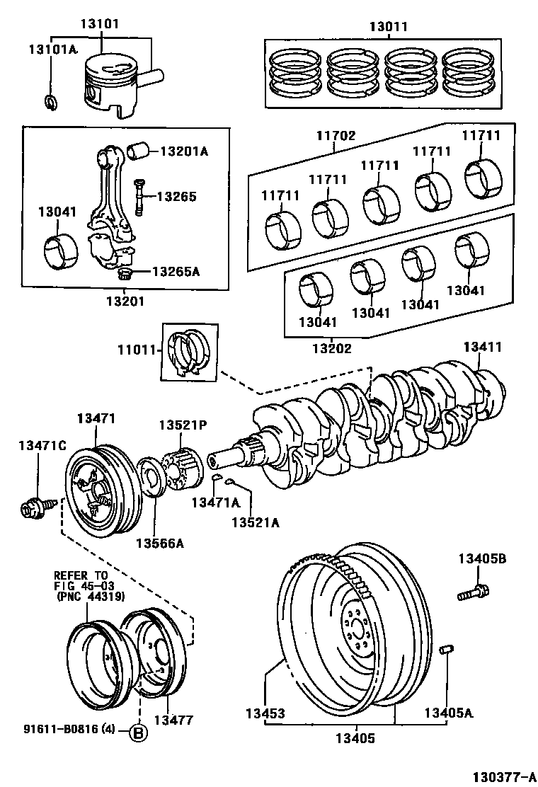 1301 — CRANKSHAFT & PISTON
