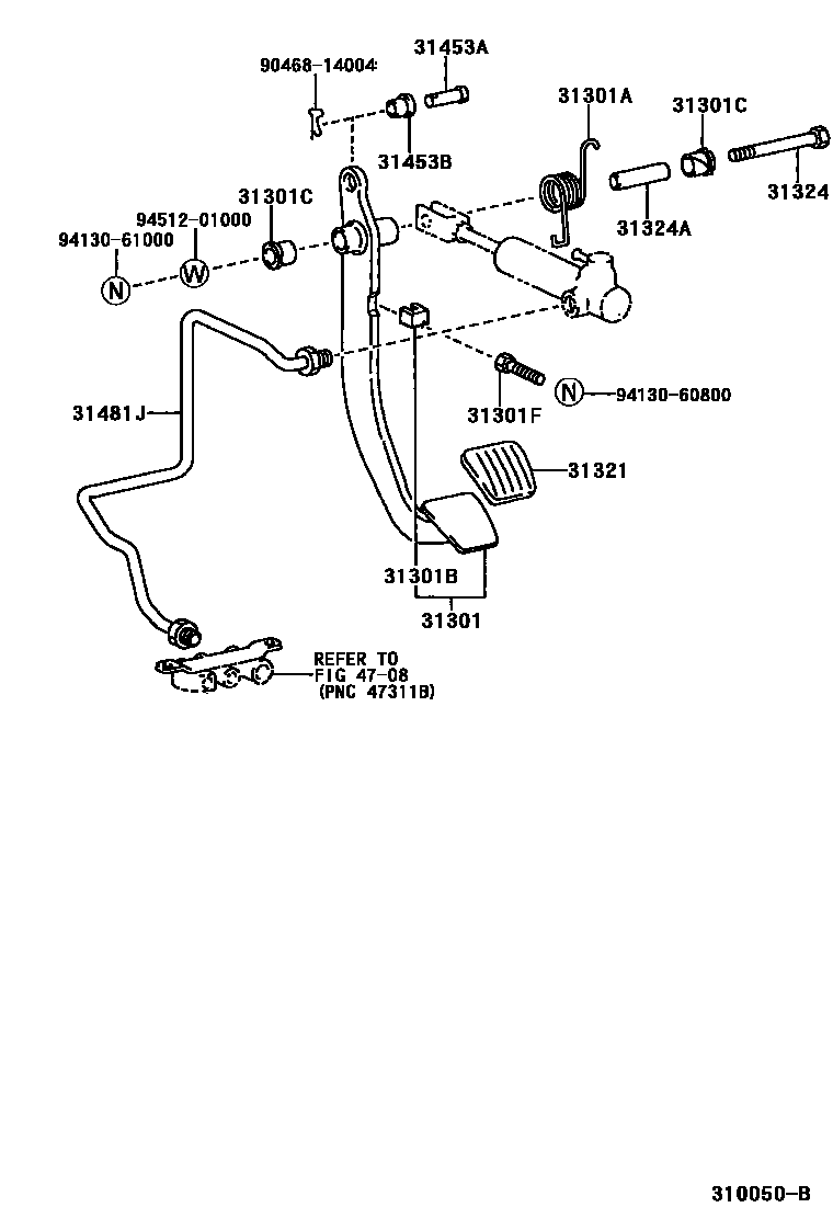3102 — CLUTCH PEDAL & FLEXIBLE HOSE