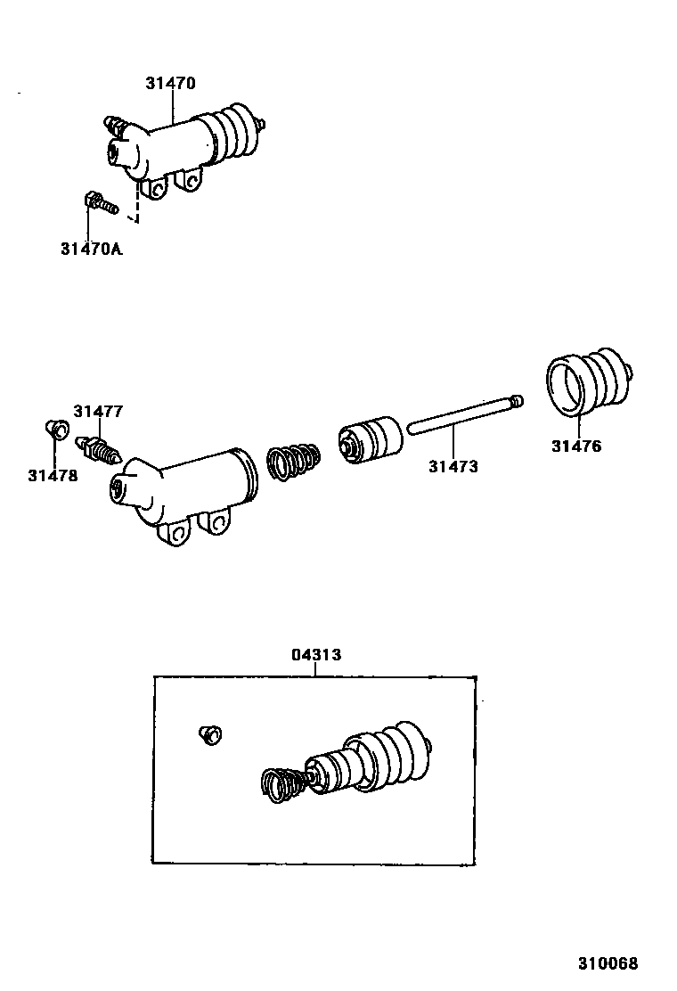 3105 — CLUTCH RELEASE CYLINDER