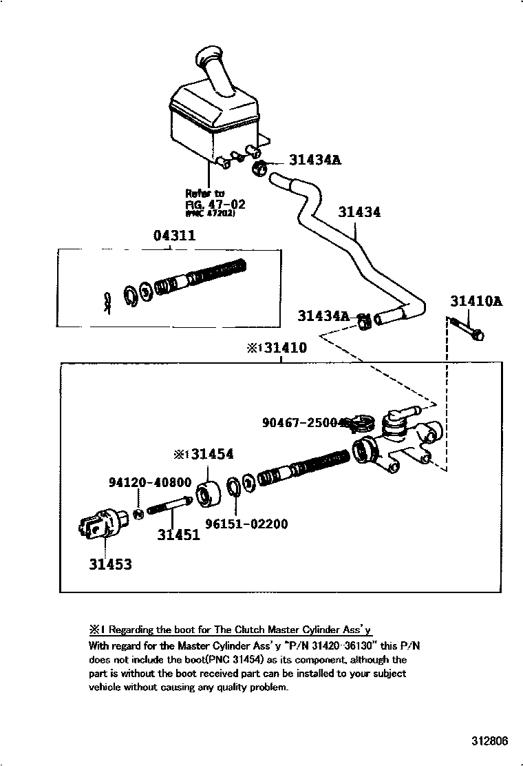 3103 — CLUTCH MASTER CYLINDER