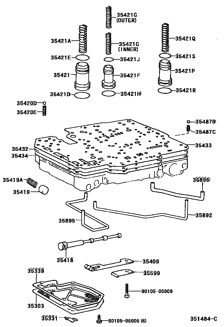 3512 — VALVE BODY & OIL STRAINER (ATM)