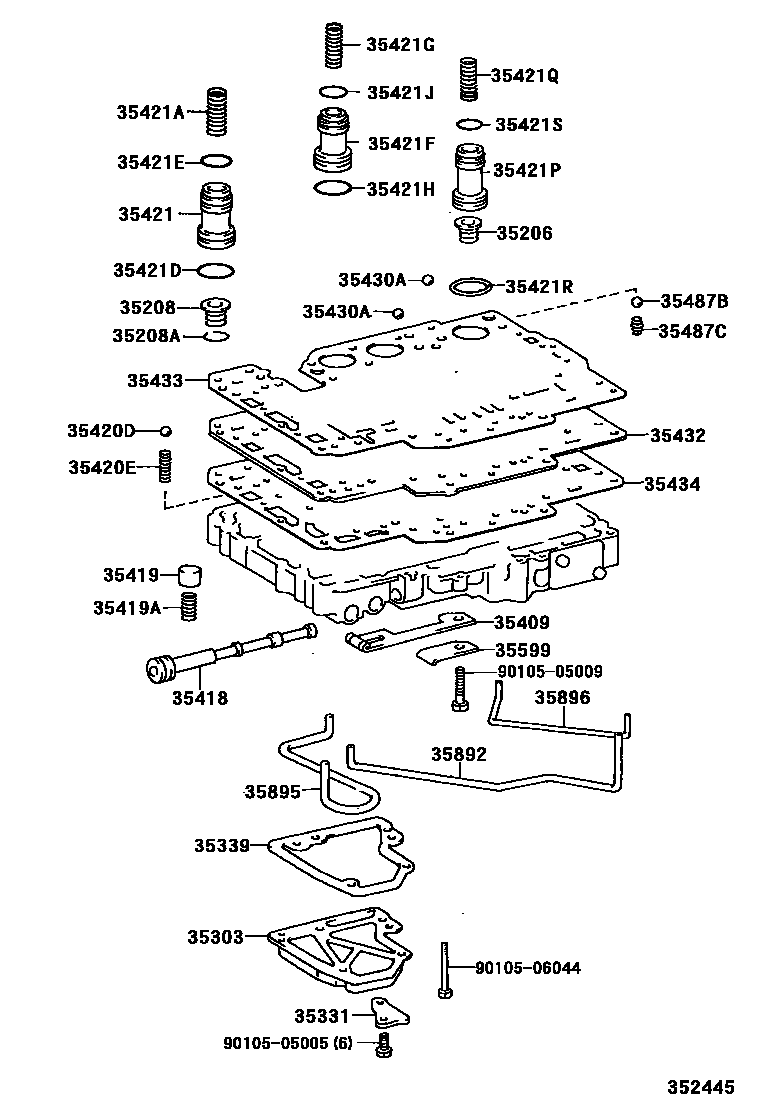 3512 — VALVE BODY & OIL STRAINER (ATM)