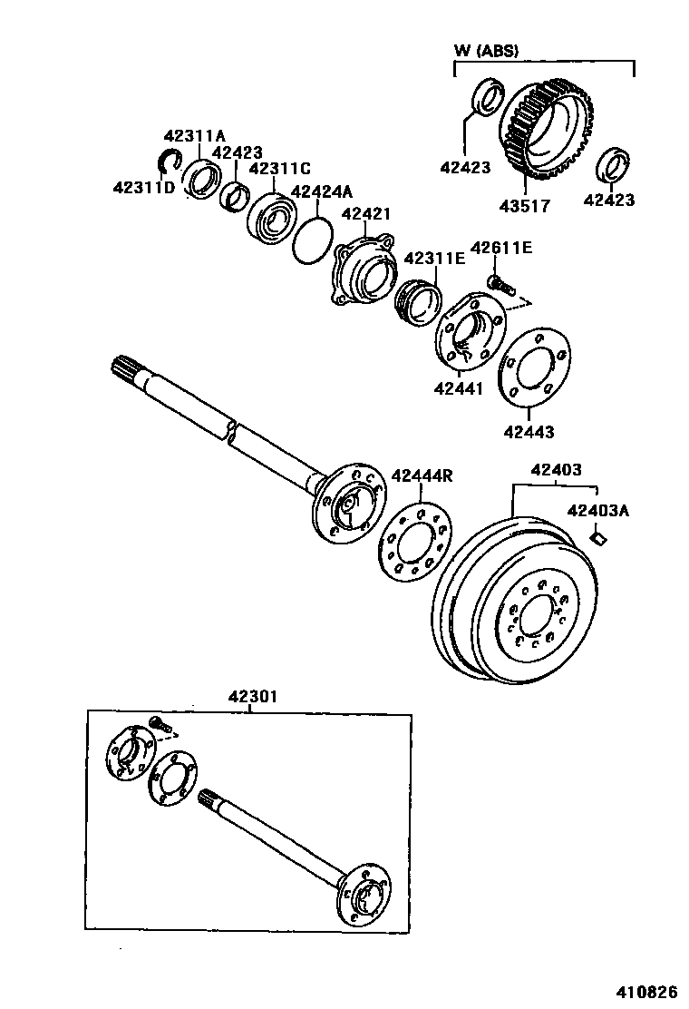 4102 — REAR AXLE SHAFT & HUB