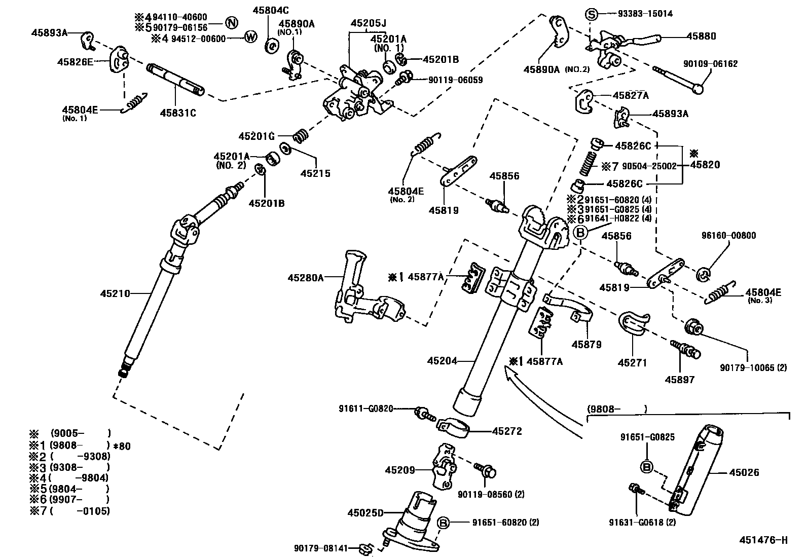 4501 — STEERING COLUMN & SHAFT