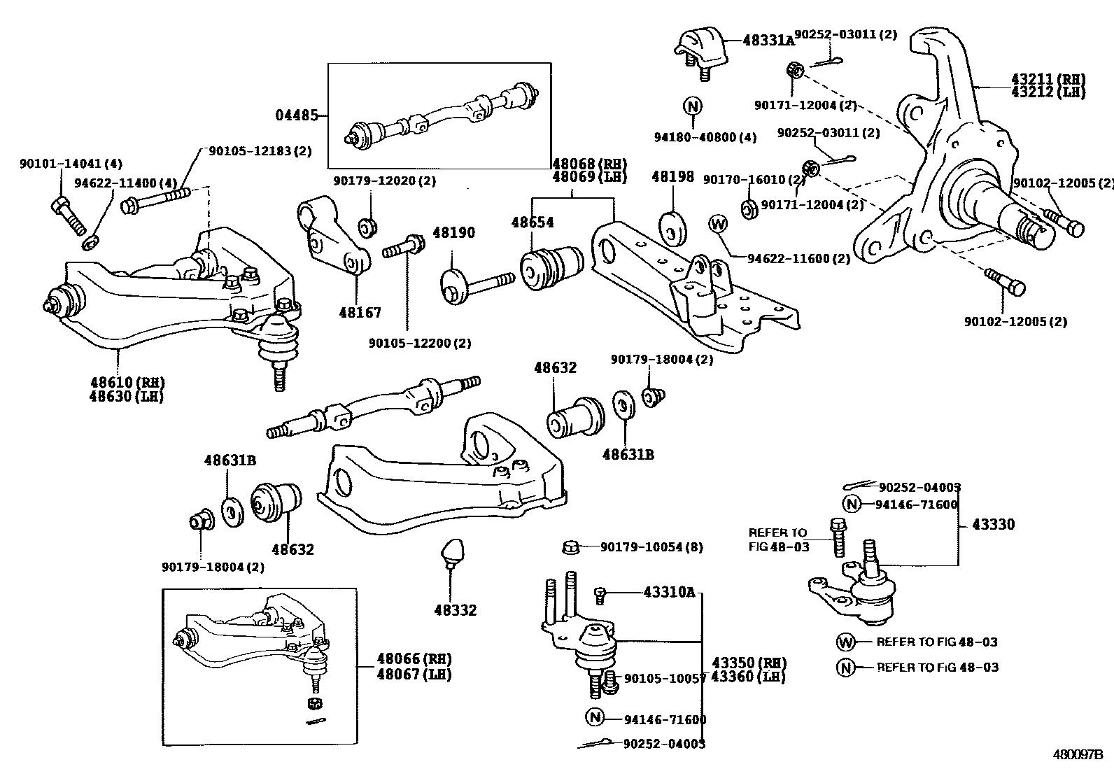 4802 — FRONT AXLE ARM & STEERING KNUCKLE