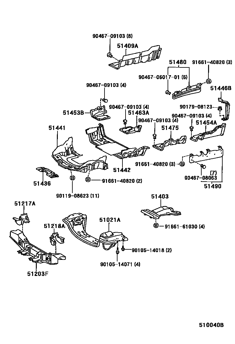 5152 — SUSPENSION CROSSMEMBER & UNDER COVER