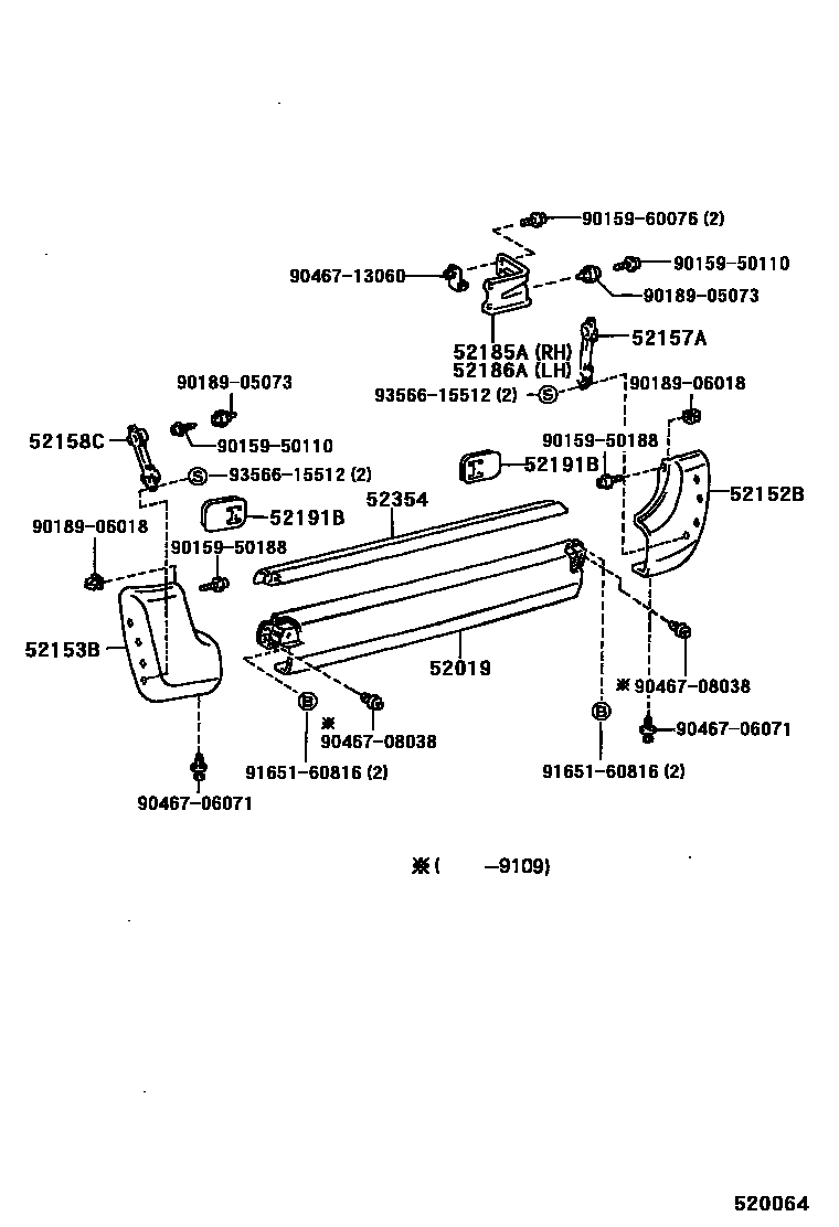 5253 — REAR BUMPER & BUMPER STAY
