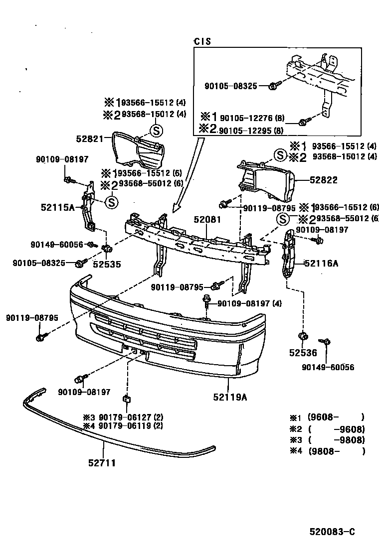 5252 — FRONT BUMPER & BUMPER STAY