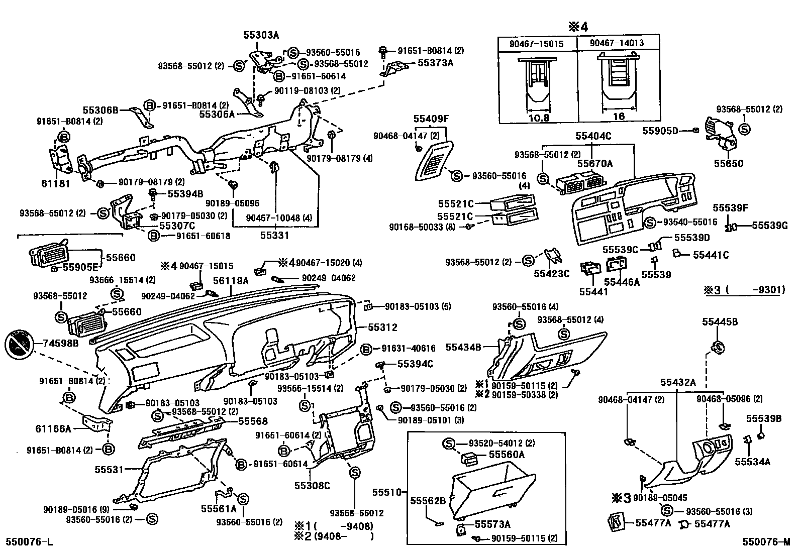 5551 — INSTRUMENT PANEL & GLOVE COMPARTMENT