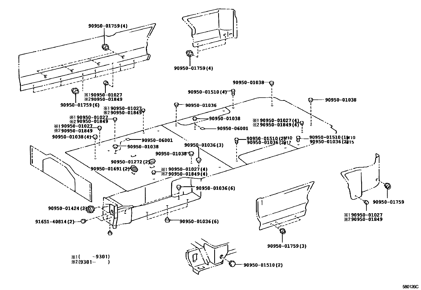 5852 — REAR FLOOR PANEL & REAR FLOOR MEMBER