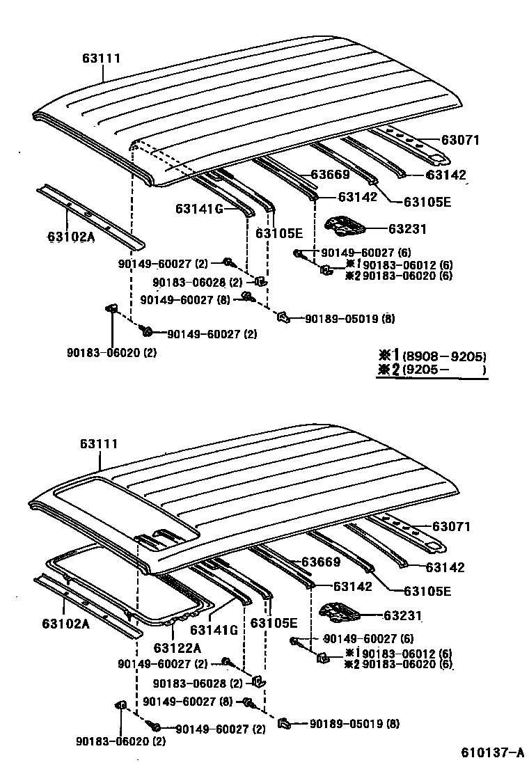 6153 — ROOF PANEL & BACK PANEL