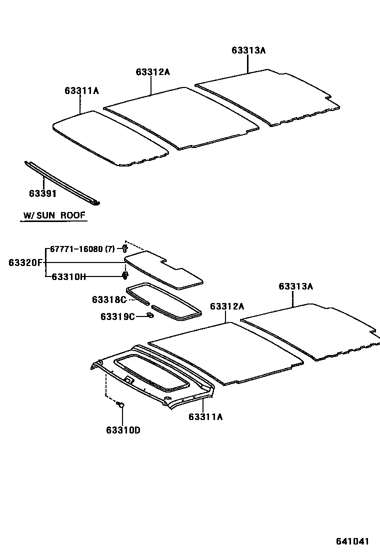 6452 — ROOF HEADLINING & SILENCER PAD