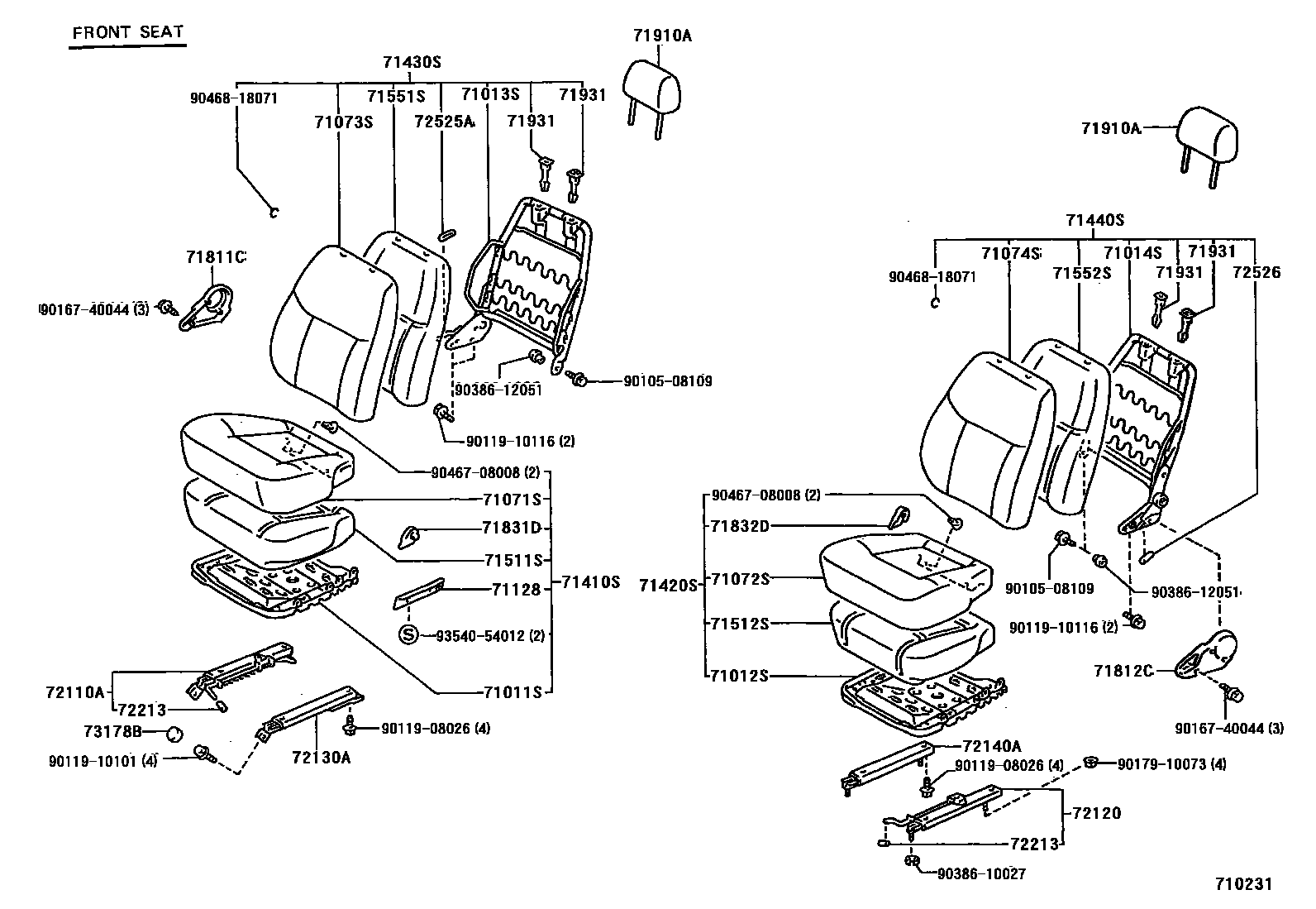 7151 — SEAT & SEAT TRACK