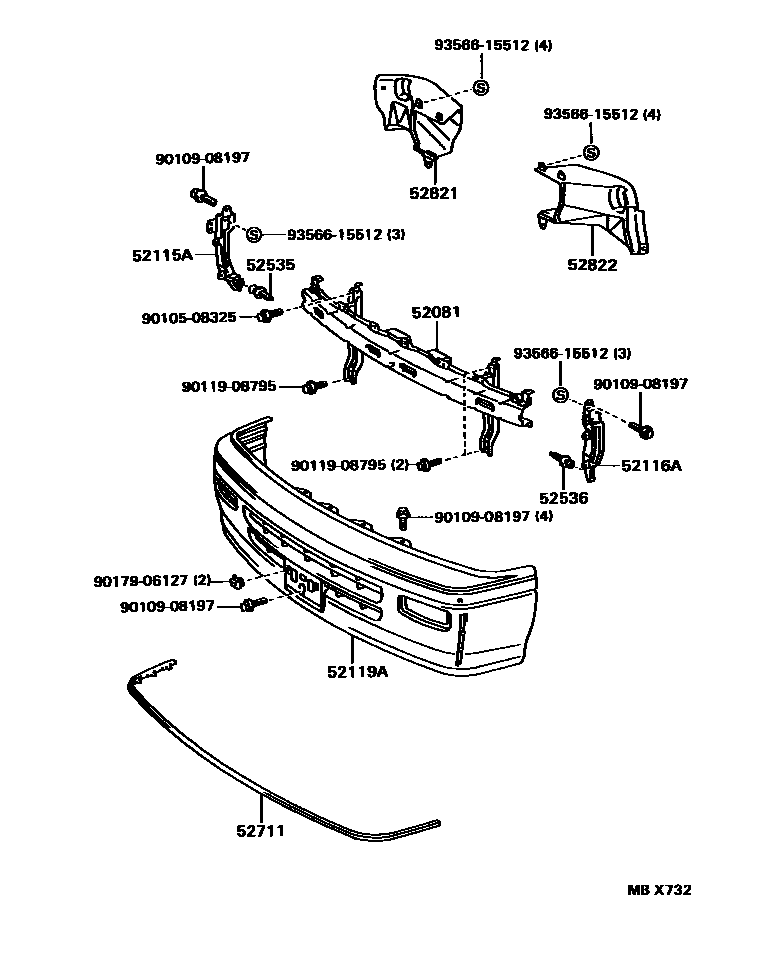 5252 — FRONT BUMPER & BUMPER STAY
