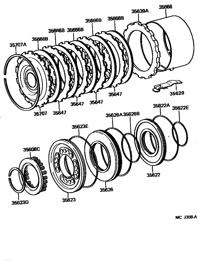 3509 — BRAKE NO.3, 1ST & REVERSE BRAKE (ATM)