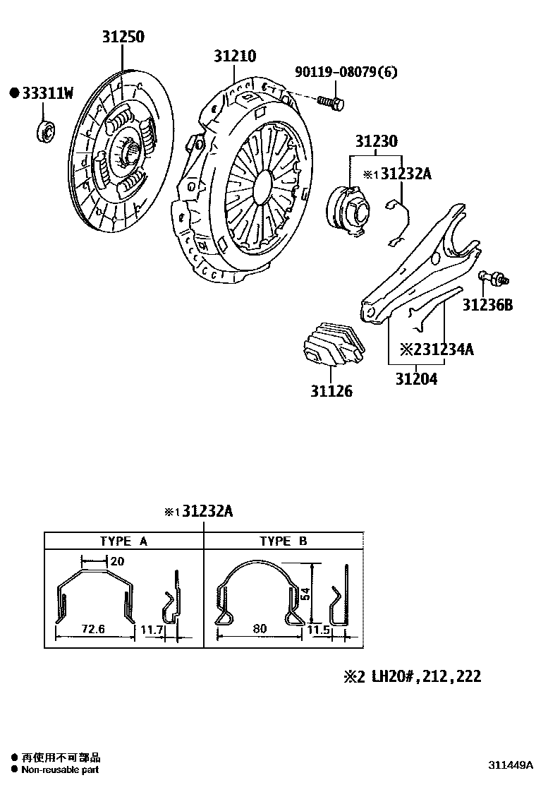 3101 — CLUTCH & RELEASE FORK