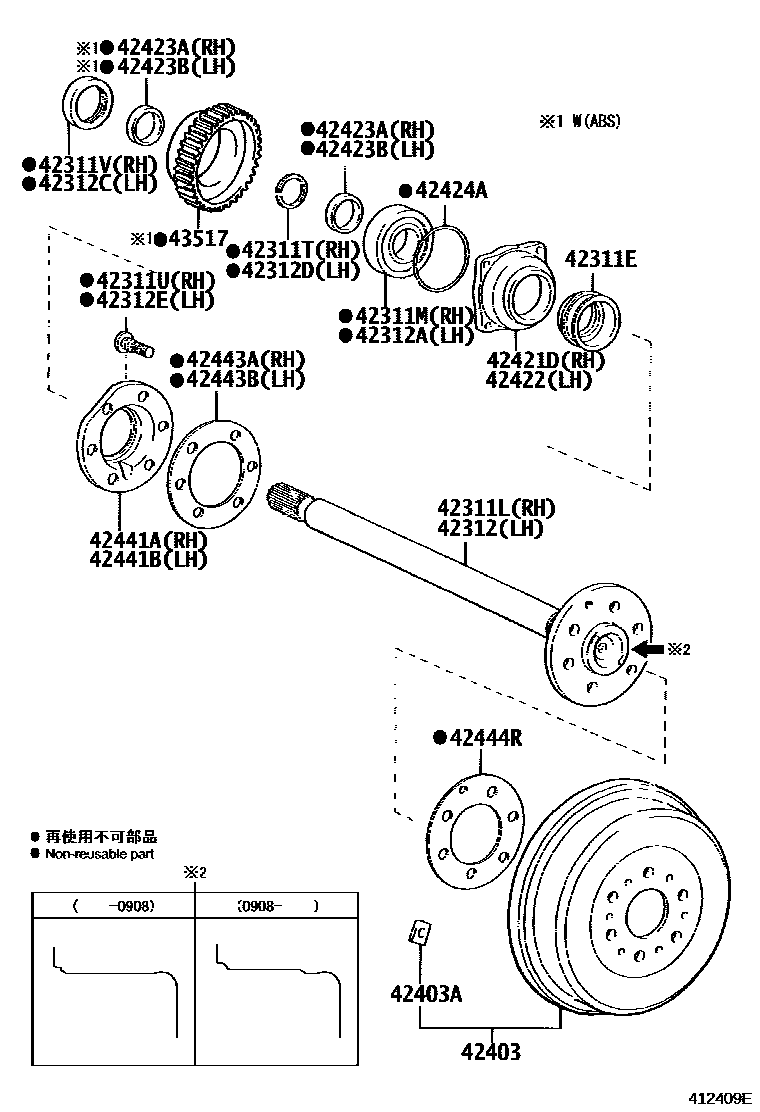 4102 — REAR AXLE SHAFT & HUB