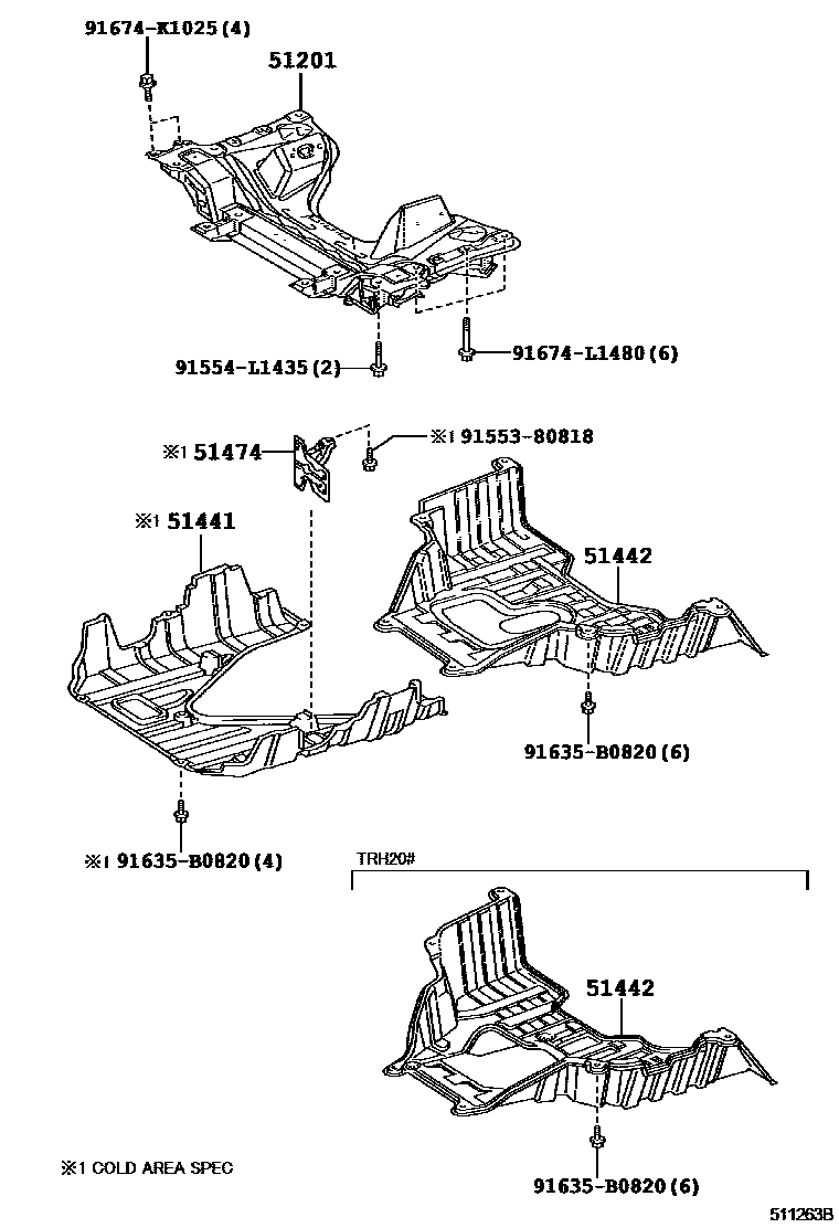 5152 — SUSPENSION CROSSMEMBER & UNDER COVER