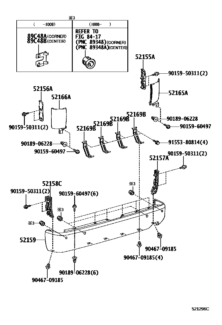 5253 — REAR BUMPER & BUMPER STAY