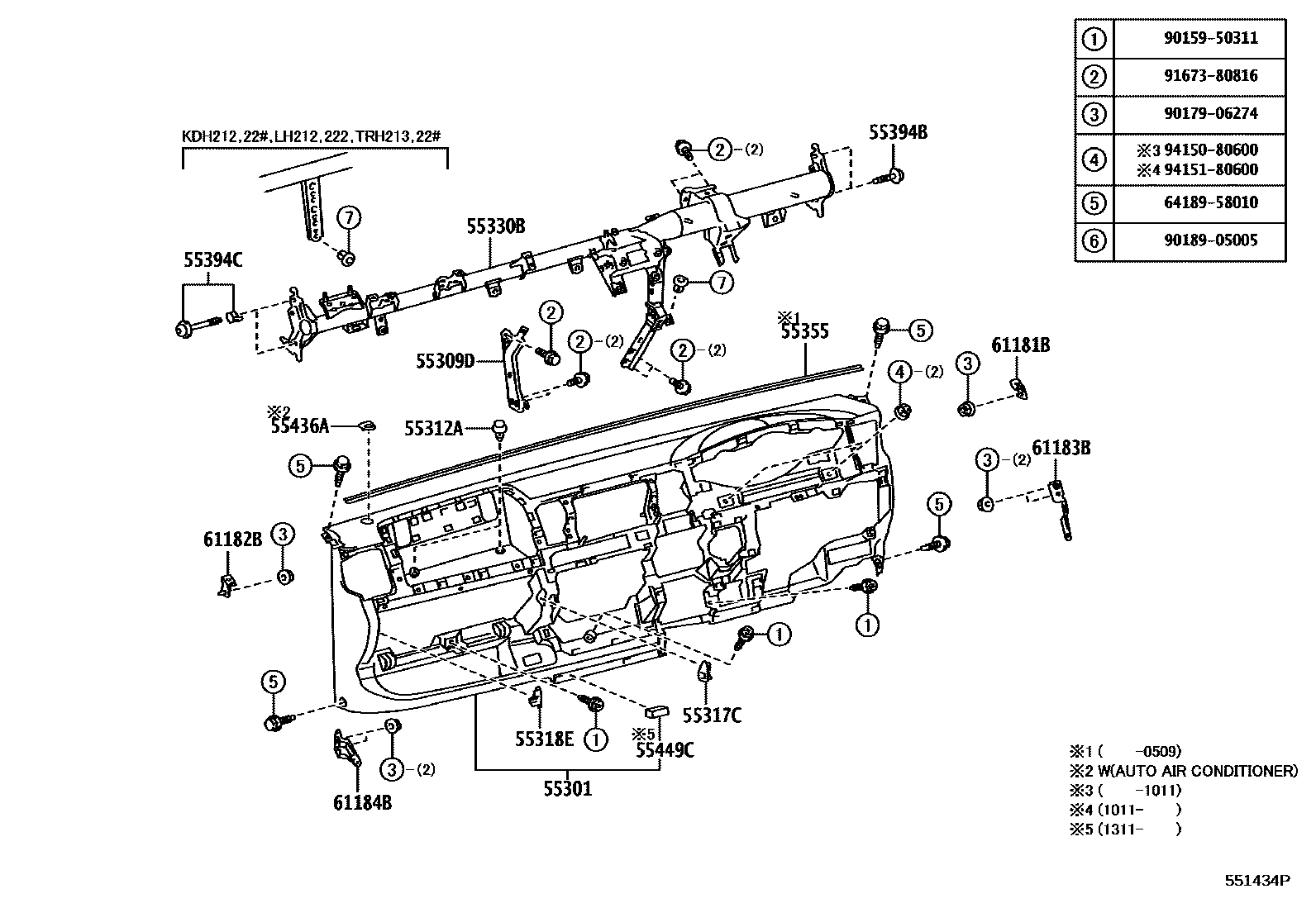 5551 — INSTRUMENT PANEL & GLOVE COMPARTMENT