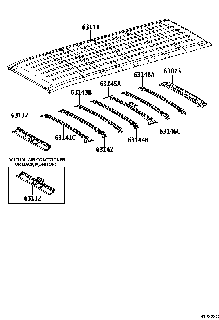 6153 — ROOF PANEL & BACK PANEL