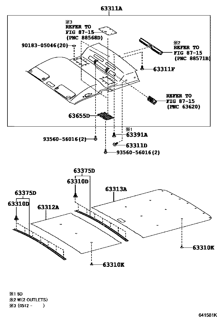 6452 — ROOF HEADLINING & SILENCER PAD