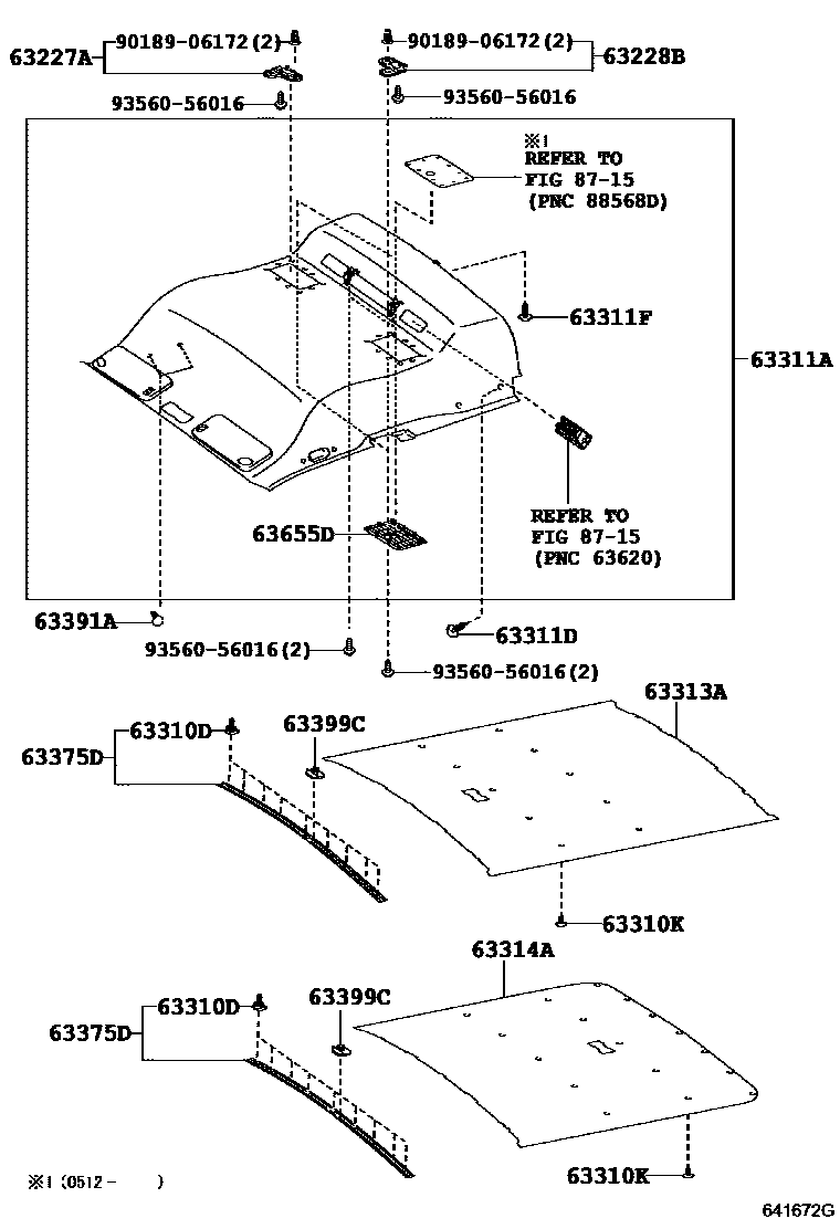 6452 — ROOF HEADLINING & SILENCER PAD