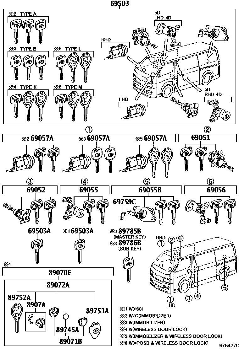 6765 — LOCK CYLINDER SET
