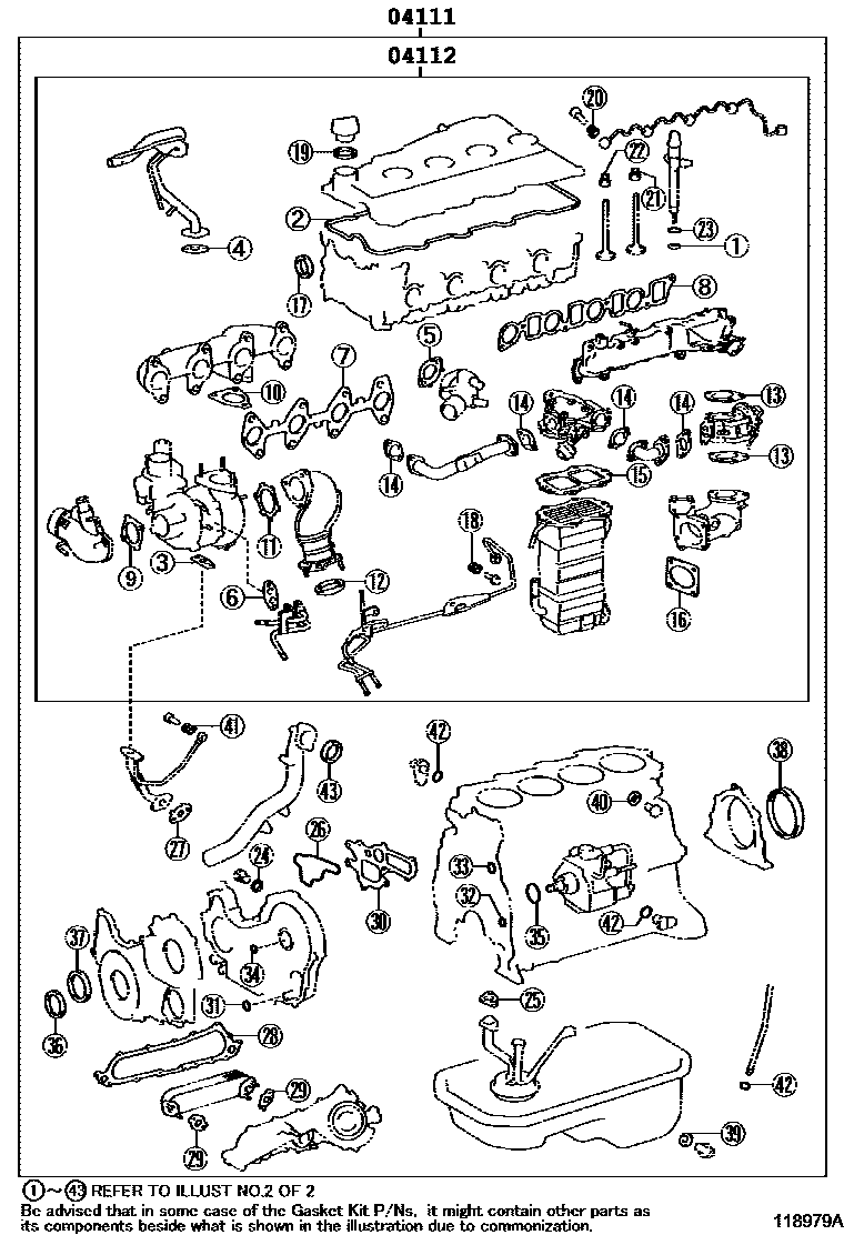 1103 — ENGINE OVERHAUL GASKET KIT