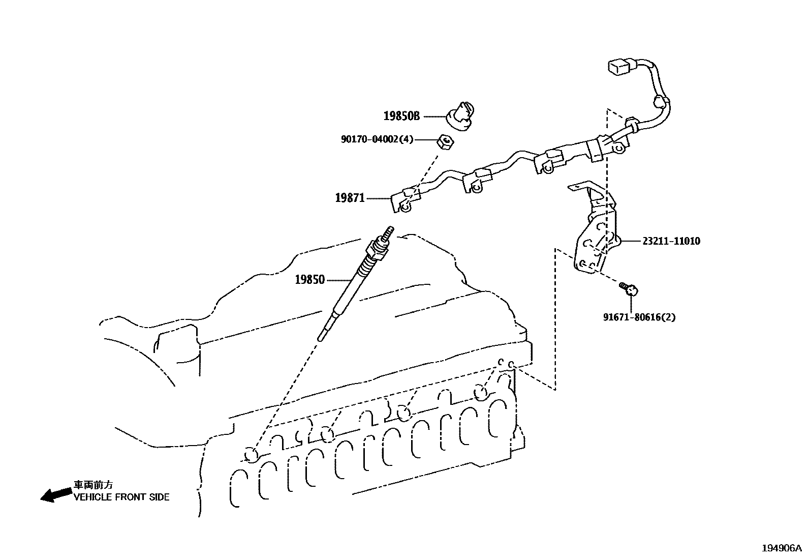 1901 — IGNITION COIL & SPARK PLUG / GLOW PLUG