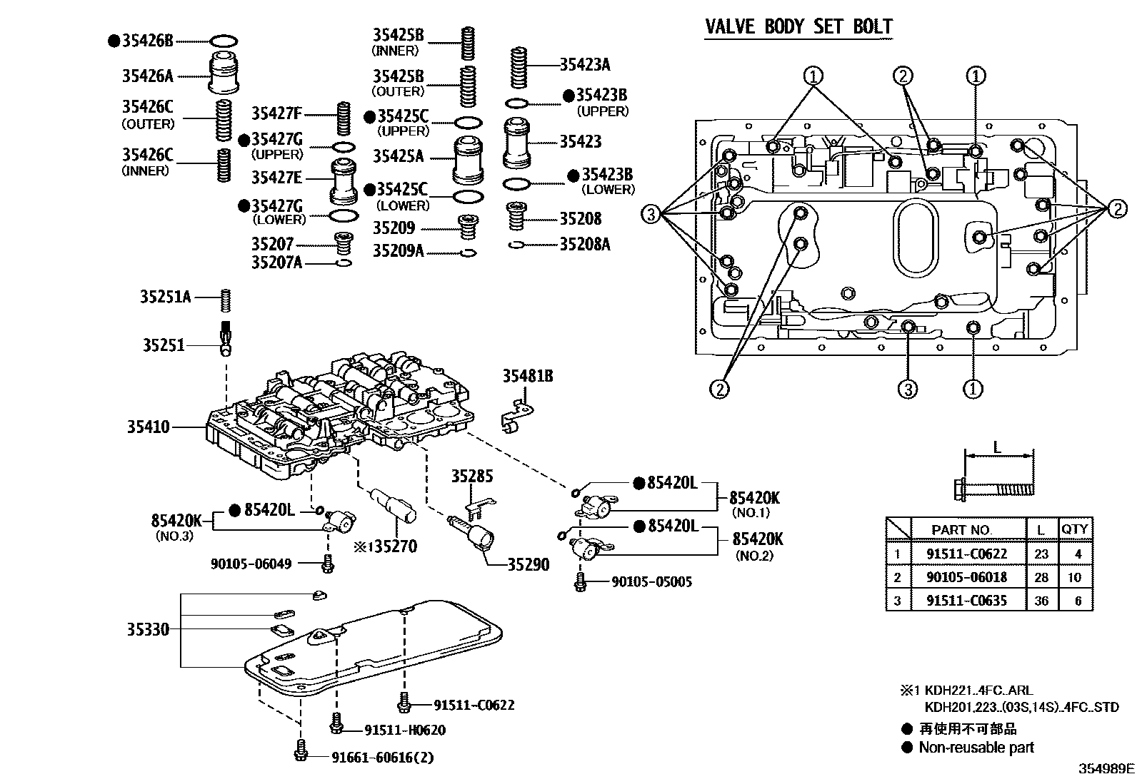 3512 — VALVE BODY & OIL STRAINER (ATM)