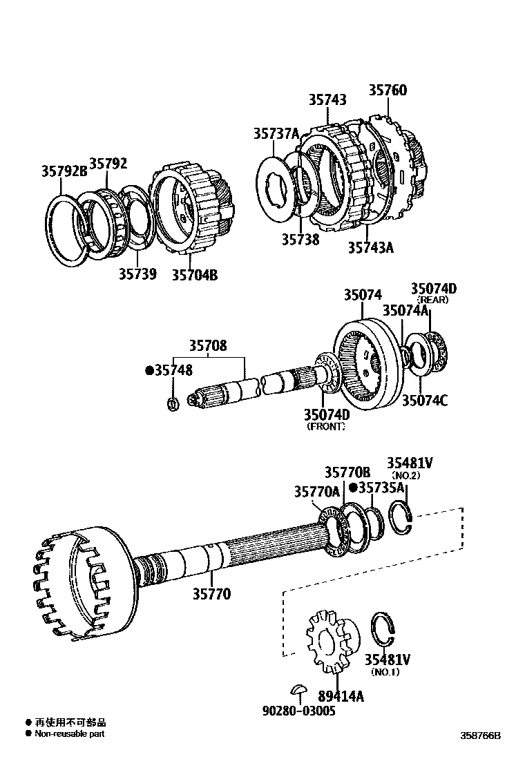 3510 — PLANETARY GEAR, REVERSE PISTON & COUNTER GEAR(ATM)