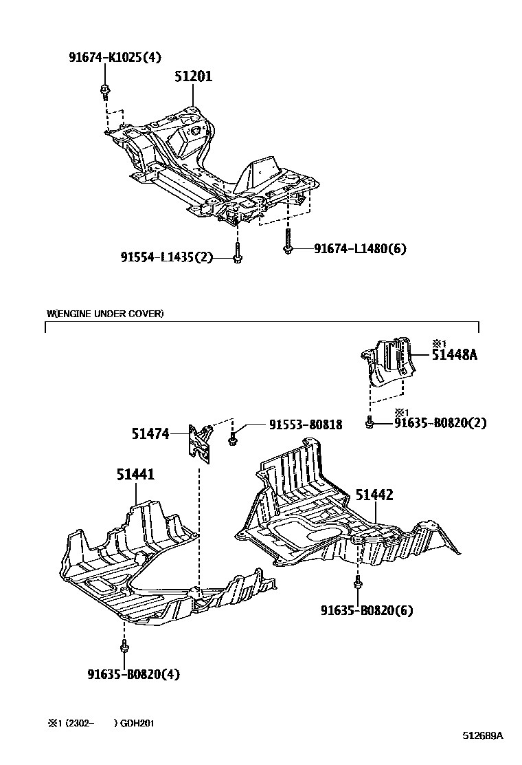 5152 — SUSPENSION CROSSMEMBER & UNDER COVER