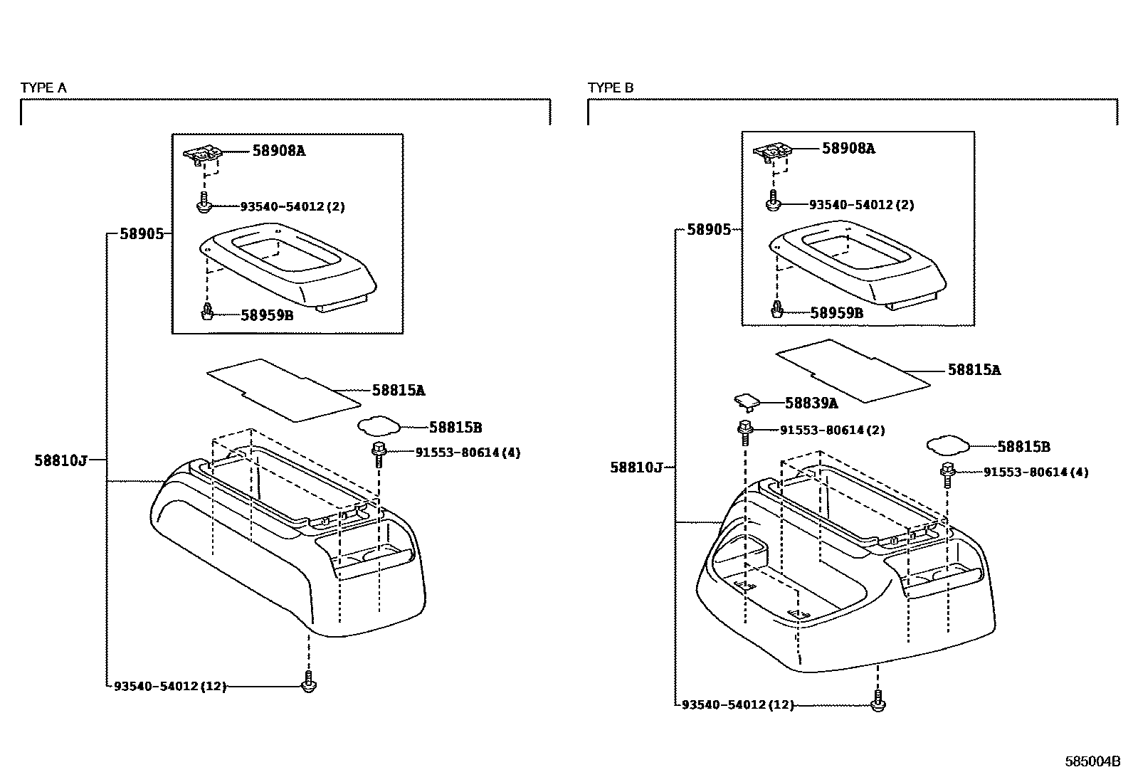 5855 — CONSOLE BOX & BRACKET