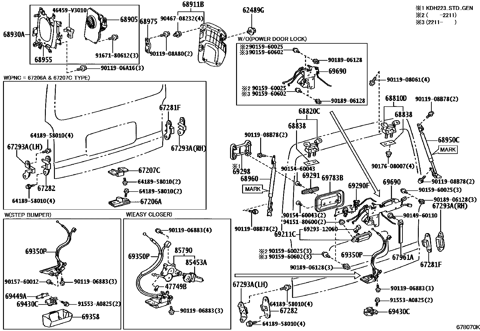 6762 — BACK DOOR LOCK & HINGE