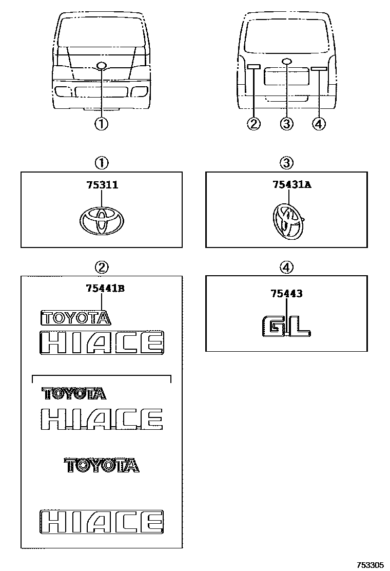7551 — EMBLEM & NAME PLATE