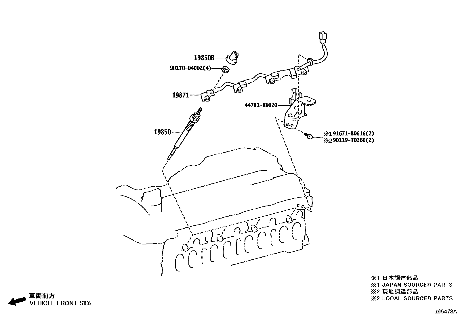 1901 — IGNITION COIL & SPARK PLUG / GLOW PLUG